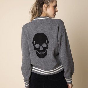 27 Miles Malibu Kiki Sweater in Skull Bomber Gravel